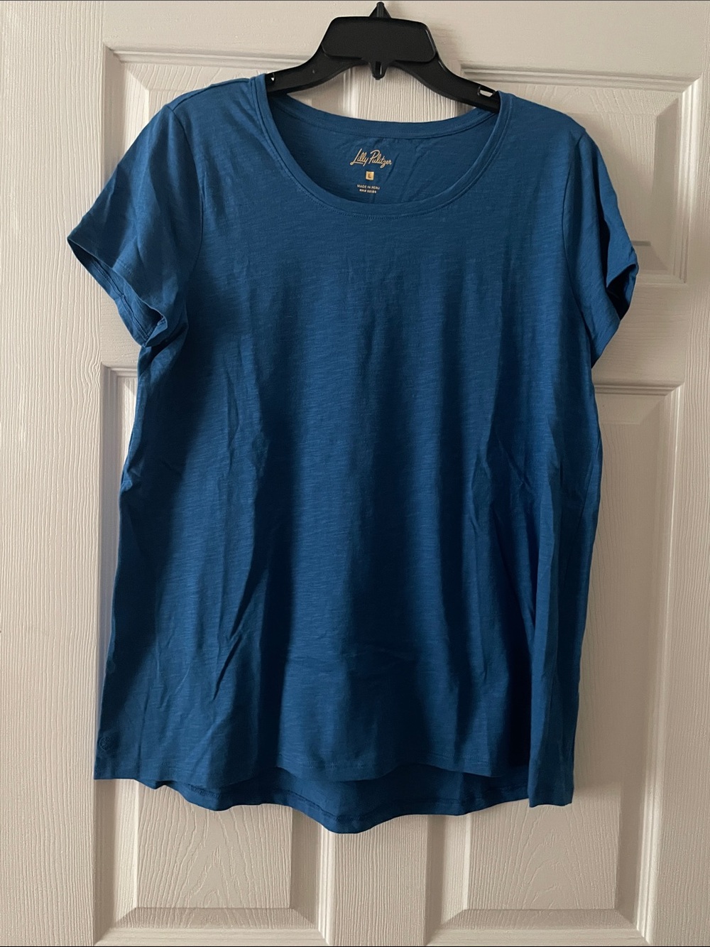 Lilly Pulitzer Deep Teal Scoop Neck Short Sleeve Tee